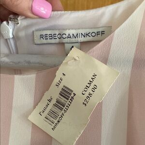 Rebecca Minkoff Pink and White Striped Dress